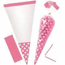 BOLSA CONO ROSA FAVOR BAGS