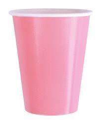 VASO 266ML ROSA 8 UNIDADES