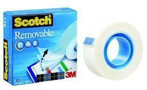 CINTA ADHESIVA INVISIBLE SCOTCH REMOVIBLE 19MM X 32,9M