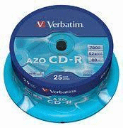 CD-R VERBATIM 700MB 52X TARRINA 25 UNIDADES