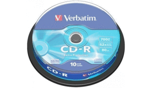 CD-R VERBATIM EXTRA PROTECTION 700MB 52X TARRINA 10 UNIDADES