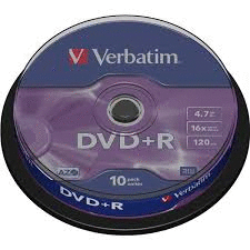 DVD+R  VERBATIM 4,7GB TARRINA 10 UNIDADES
