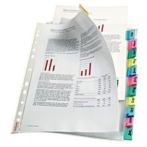 FUNDA A4 PESTAÑAS PP CRISTAL MULTITALADRO11 SET DE 12