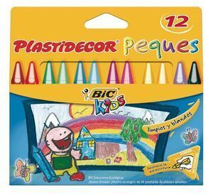 CERA PLASTIDECOR DURA TRIANGULAR PEQUES 12 BIC