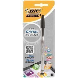 BOLÍGRAFO BIC CRISTAL STYLUS PUNTERO NEGRO