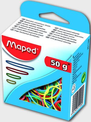 GOMAS ELASTICAS COLORES 50G CAJA
