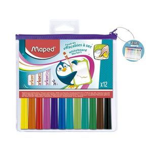 ROTULADOR PIZARRA BLANCA 12 COLORES MAPED