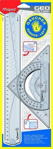 KIT DE TRAZADO GEOMETRIC 3P ZURDOS BLIST