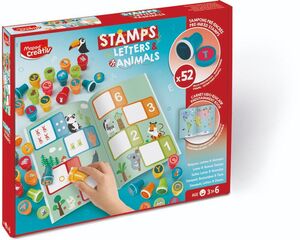 52 SELLOS ALFABETO Y ANIMALES MAPED CREATIV