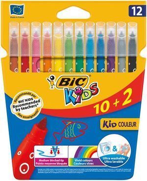 ROTULADOR BIC ULTRAWASHABLE 12