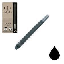 RECAMBIO PARKER PLUMA QUINK NEGRO BLISTER 5 UNIDADES