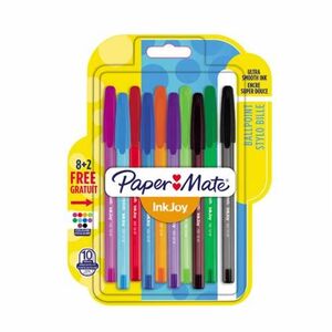 BOLIGRAFO PAPER MATE INKJOY 100 SURTIDO 8+2UD