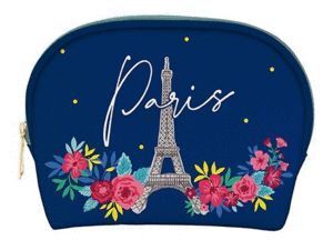 MONEDERO REDONDO PARIS EN FLOR AZUL