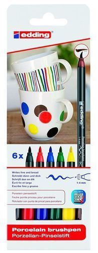 ROTULADOR PERMANENTE EDDING 4200 PORCELANA 6 COLORES SURTIDOS