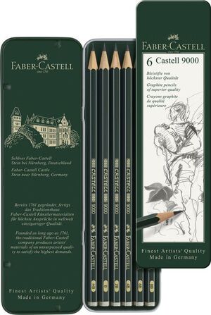 LAPIZ FABER CASTELL 9000 CAJA 6 GRADUACIONES