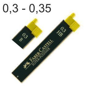 MINAS FABER CASTELL 0,35MM HB