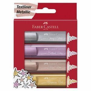 ESTUCHE 4 ROTULADORES FLUOR METALLIC 46 FABER CASTELL