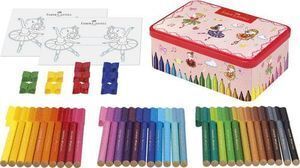 ROTULADOR FABER CONNECTOR 33 COLORES Y PLANTILLAS BAILARINA