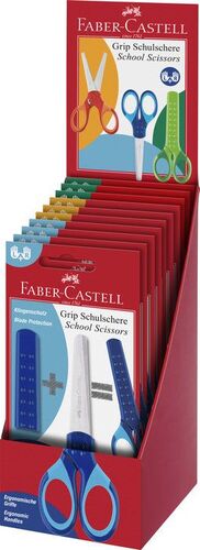 TIJERA ESCOLAR FABER CASTELL GRIP UNIDAD