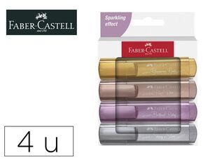 MARCADOR FABER CASTELL TEXTLINER 46 4 COLORES METALIZADOS SURTIDO