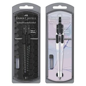 COMPAS BIGOTERA FABER CASTELL DARK & BRIGHT AJUSTE RAPIDO + MINAS