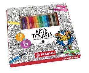 ROTULADOR STABILO POINT 68 15 UDS Y LIBRO MANDALA ARTETERAPIA