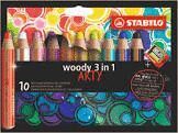 LAPICES DE MADERA STABILO WOODY ESTUCHE ARTY 10 COLORES