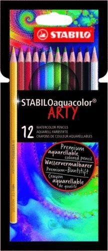 LAPIZ DE MADERA STABILO AQUACOLOR ARTY 12 COLORES