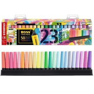 MARCADOR STABILO BOSS SET 23 UNIDADES FLUOR Y PASTEL