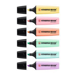 MARCADOR STABILO PASTEL NARANJA PALO