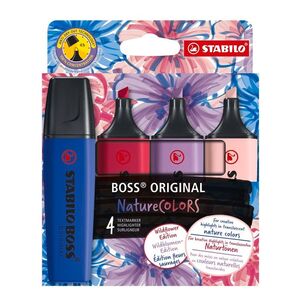 MARCADOR STABILO BOSS NATURE WILDFLOWERS 4 COLORES