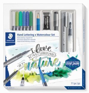 SET STAEDTLER ACUARELABLE HANDLETTERING DESING JOURNEY