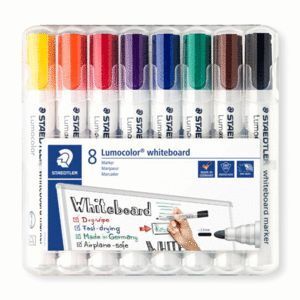 ESTUCHE 8 ROTULADORES STAEDTLER LUMOCOLOR WHITEBOARD MARKER 351