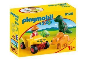 PLAYMOBIL 1.2.3 QUAD CON 2 DINOS 9120