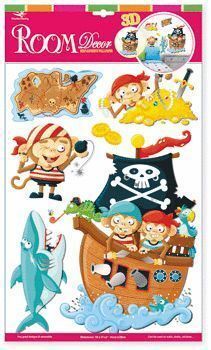 PEGATINAS DECORATIVAS MONOS PIRATAS 4090