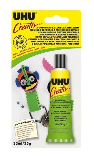 PEGAMENTO UHU 33ML CREATIV PARA GOMA EVA Y MATERIAL FLEXIBLE