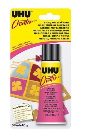 PEGAMENTO UHU 38ML CREATIV PARA TEJIDO Y FIELTRO