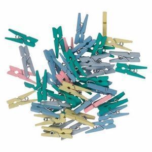 PINZA MADERA 3X25MM PASTEL 45U