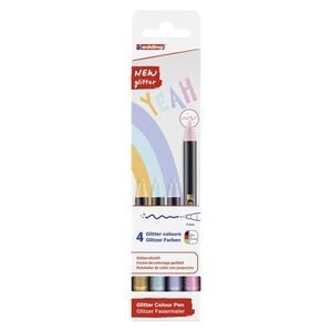 ROTULADOR EDDING 1200 PASTEL GLITTER PACK 4 UNIDADES