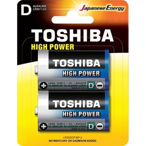 PILA TOSHIBA R20 ALCALINA HIGH POWER 2 UNIDADES