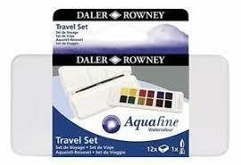 SET DE ACUARELA AQUAFINE TRAVEL SET 12 MEDIO GODETS