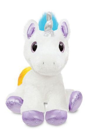 PELUCHE ST UNICORNIO BLANCO Y MULTICOLOR 31CM