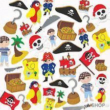 FIGURAS GOMA EVA PIRATAS ADHESIVAS 96 PCS