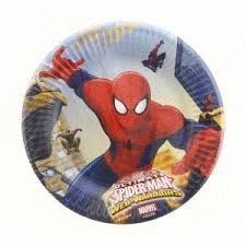 PLATOS 20CM SPIDERMAN 8 UNIDADES