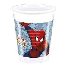 VASOS PVC 200ML SPIDERMAN 8 UNID.