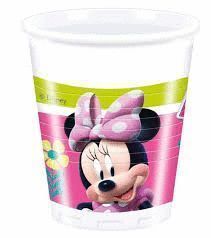 VASOS PVC 200ML MINNIE ROSA 8 UNID.