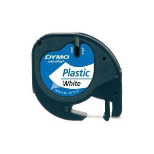 CINTA DYMO TAG PLÁSTICO BLANCO 12MMX4M REF.91201