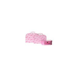 MALETINES FLORES ROSA CONJUNTO DE 3 UNIDADES