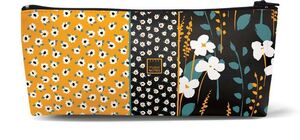 BOLSA DE COSMETICOS NECESER MEDIANO TRIANGULAR FLORAL