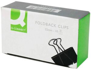 PINZA METALICA Q-CONNECT REVERSIBLE N.3 32 MM CAJA DE 10 UNIDADES.